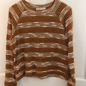 Striped sweater with silver lining